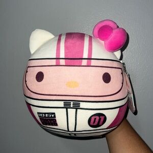 hello kitty race car plushie with tags!!!